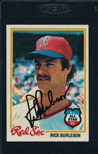 1978 Topps 245 Rick Burleson Red Sox Signed Auto 44798