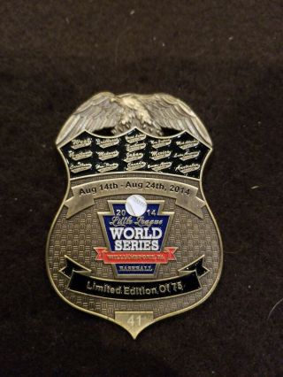 3 " 2014 Little League World Series Security Badge Pin