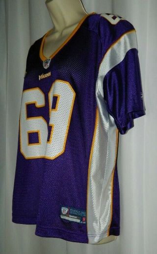Ladies Reebok NFL Minnesota Vikings Jared Allen 69 Jersey V - Neck Short Sleeve XL 3