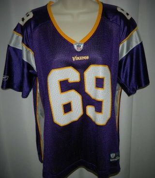 Ladies Reebok NFL Minnesota Vikings Jared Allen 69 Jersey V - Neck Short Sleeve XL 7