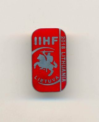 Iihf 2018 Lithuania World Ice Hockey Championships Pin Badge