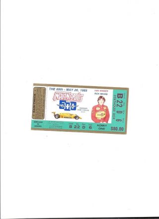 1985 (5/26) Ticket Stub Indianapolis 500 Danny Sullivan Winner