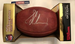 Nfl Authentic Football Signed By Texans Jadeveon Clowney