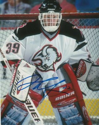Dominik Hasek Signed Buffalo Sabres Goalie 8x10 Photo Hhof Autograph