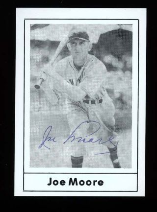 Autographed Signed Joe Moore 1978 Grand Slam 86 Giants W/coa - Died 2001