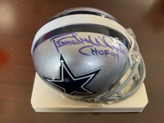 Randy White Hof 94 Dallas Cowboys Signed Autograph Throwback Mini Helmet Tristar