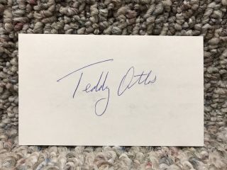 Teddy Atlas Hand Signed Auto 3 X 5 Index Card Trainer Boxing Analyst