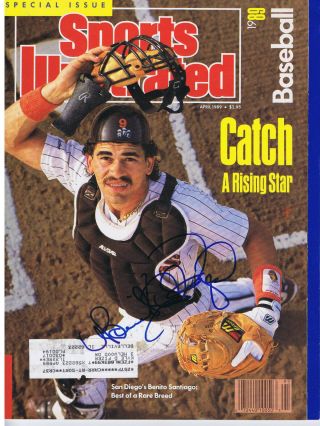 Benito Santiago Signed Sports Illustrated S.  I.  - San Diego Padres - Marlins