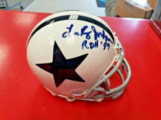 Lee Roy Jordan Signed Riddell Dallas Cowboys Throwback Mini Helmet TRISTAR 2