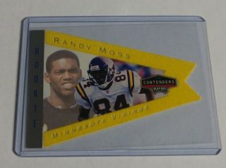R13,  709 - Randy Moss - 1998 Playoff Contenders - Pennant Rookie - Yellow - 55