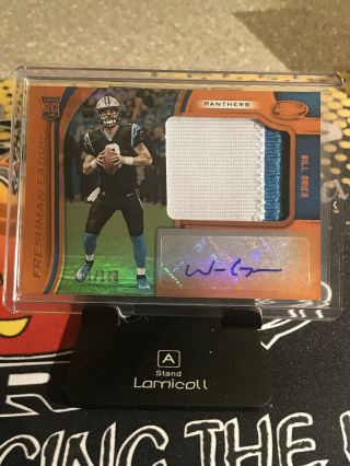 2019 Certified Will Grier Freshman Fabric 3 Color Rpa Auto Rookie ’d 111/199 