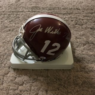 Joe “wille” Namath Signed Alabama Crimson Tide Roll Tide Autographed Mini Helmet