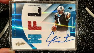 2011 Absolute Memorabilia Cam Newton Rookie Auto 016/199 Patch Card Rc Panthers