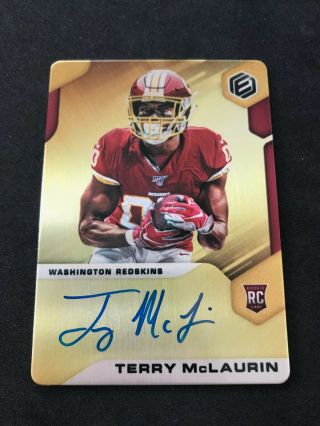 2019 Panini Elements Terry Mclaurin Rc Gold Metal Auto Card 10/50 Redskins