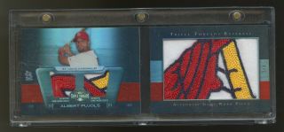 2008 Triple Threads Booklet Albert Pujols Cardinals Game Logo Patch 2/3