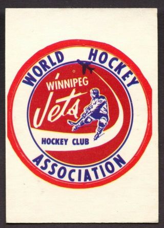 1972 - 73 Opc O Pee Chee Team Logo Inserts Wha Winnipeg Jets Short Print