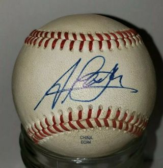 Alex Liddi Signed Autographed Game Baseball Mariners