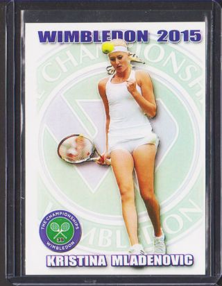 2015 Kristina Mladenovic Wimbledon Card 1/100 Tennis