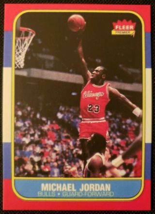 1986 - 87 Fleer Michael Jordan 57 Rookie Chicago Bulls