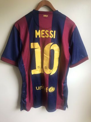 Nike dri fit Messi FC barcelona soccer jersey La Liga XL futbol 2