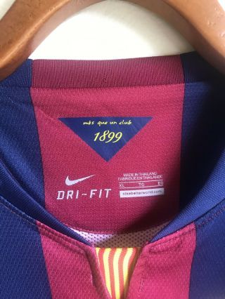 Nike dri fit Messi FC barcelona soccer jersey La Liga XL futbol 5