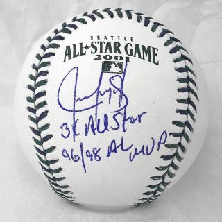 Juan Gonzalez Texas Rangers Autographed 2001 All Star Game Baseball Jsa