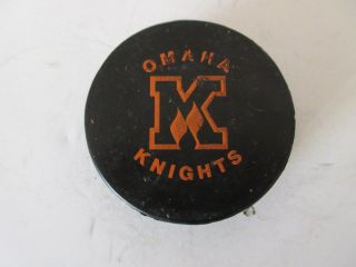Omaha Knights Chl Game Puck Era 1975 - 76