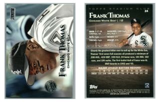 2019 Topps Stadium Club Members Only /20 Sp Parallel 24 Frank Thomas White Sox