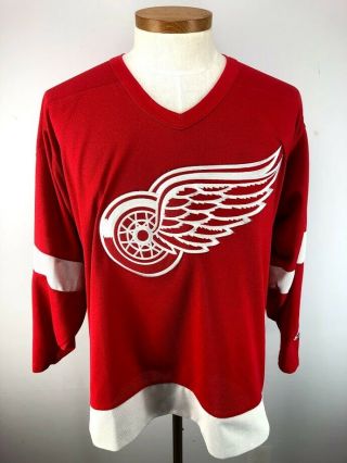Vintage Detroit Red Wings Nhl Hockey Jersey Red Koho Size Xl
