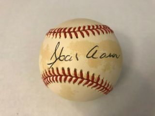 Hank Aaron Signed Official Ball National League