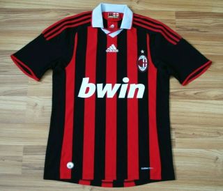 Size S Ac Milan 2009/2010 Home Football Shirt Soccer Jersey Calcio Maglia Adidas