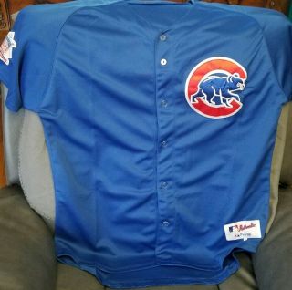 All Sewn Authentic Majestic Chicago Cubs Kosuke Fukudome Jersey Size 52