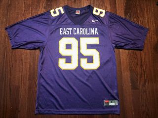 East Carolina University Pirates Football Jersey Mens Large Nike Team Purple