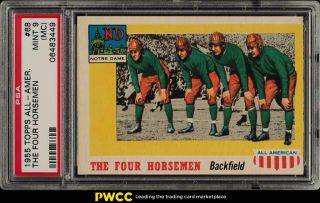 1955 Topps All - American The Four Horsemen Short Print 68 Psa 9 (mc) (pwcc)