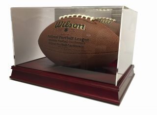 Max Pro Executive Wood Full Size Football Display Case With Mirror - Cherry