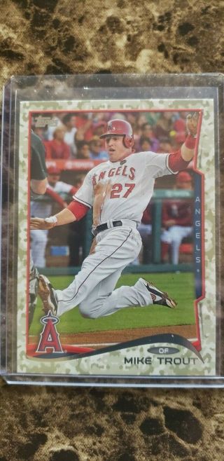 2014 Topps Baseball Mike Trout Camo 77 Of 99