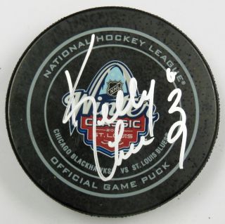 Kelly Chase Signed 2017 Winter Classic Official Game Hockey Puck 1008549