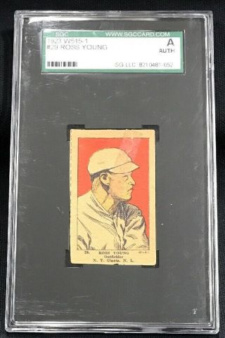 1923 W515 - 1 Strip Card Ross Young 29 Sgc A Authentic