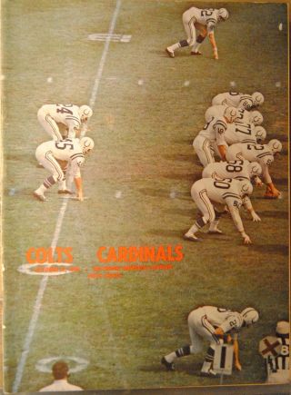 1964 St Louis Cardinals Vs Baltimore Colts Football Program - Johnny Unitas