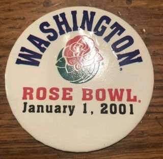 Rose Bowl 2001 University Of Washington Huskies Button