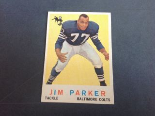1959 Topps Nfl Football 132 Jim Parker Colts Rc Hof Football Card Set Break