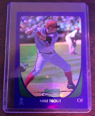 2011 Bowman Chrome 101 Refractor Mike Trout Angels Rc Rookie