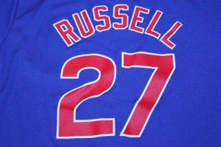Youth Chicago Cubs Addison Russell M (10/12) Jersey Majestic CoolBase 5