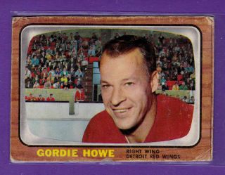 1966 - 67 Topps Hockey Set Break Card 109 Gordie Howe (detroit Red Wings) (hof)