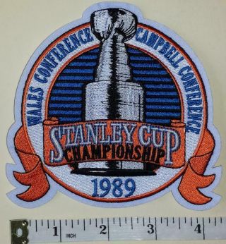 1989 Stanley Cup Finals Patch Nhl Hockey Montreal Canadiens Vs Calgary Flames
