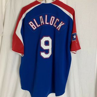 Texas Rangers Hank Blalock Nike Authentic MLB Jersey Sewn On Patches Size Large 3