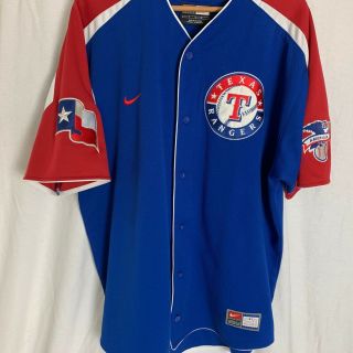 Texas Rangers Hank Blalock Nike Authentic MLB Jersey Sewn On Patches Size Large 5