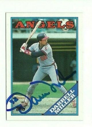 Darrell Miller 1988 Topps Auto Autographed Signed Card Angels
