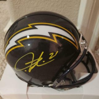 Ladainian Tomlinson Autographed San Diego Chargers " Blue " Mini Helmet W/holo
