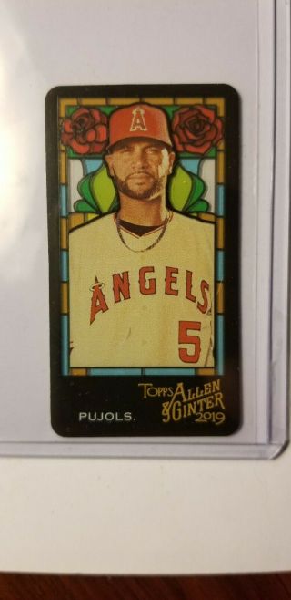 Albert Pujols 2019 Topps Allen & Ginter Mini Stained Glass 7 /25 Angels
